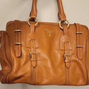 Prada brown cognac handbag